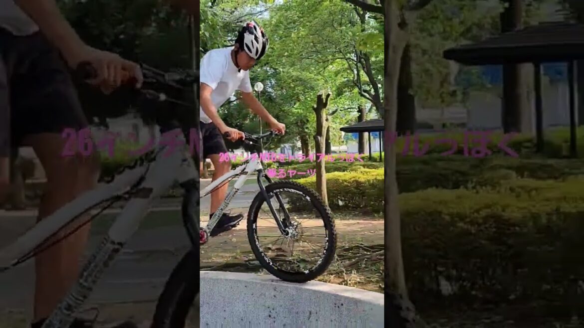 2XC rider while riding MTB like a trial.