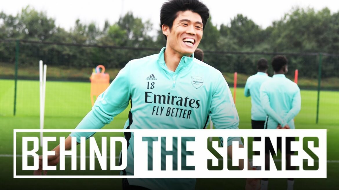 Takehiro Tomiyasu returns | Behind the scenes at Arsenal training centre