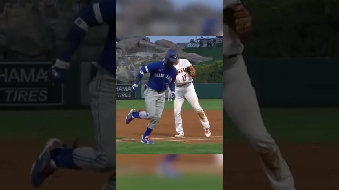 Shohei Ohtani uses the Force to Redirect an Opponent to the Dugout. #shorts