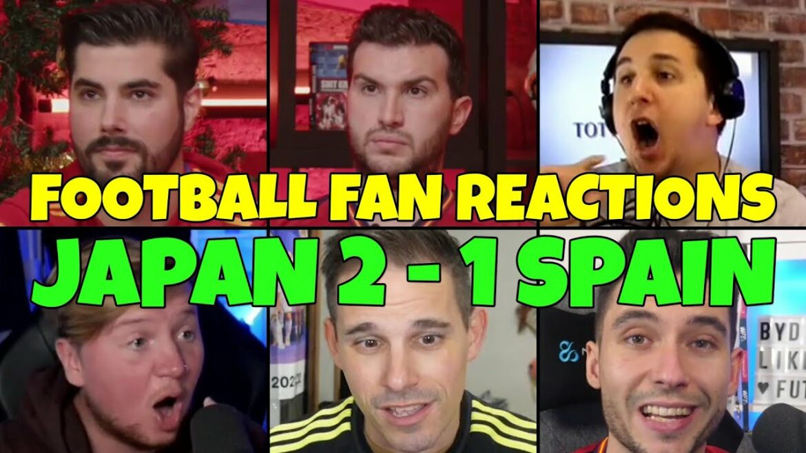 FOOTBALL FANS REACTION TO JAPAN 2-1 SPAIN | FANS CHANNEL
