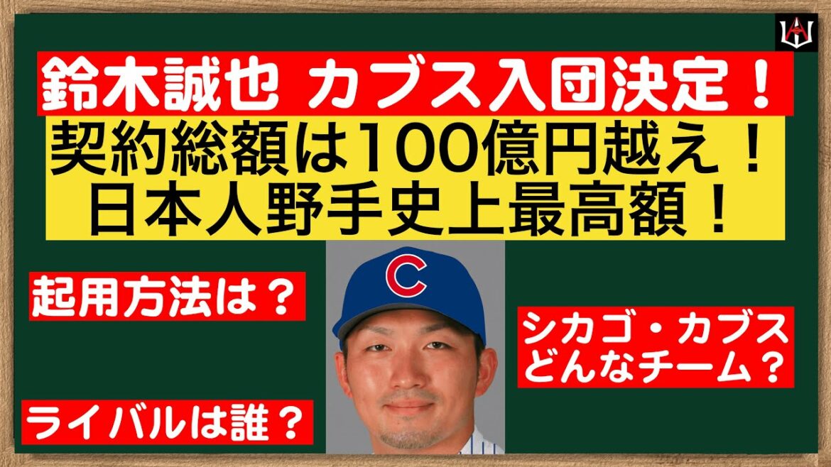 Seiya Suzuki joins the Chicago Cubs! A thorough explanation of how to use the Cubs and rival players! Seiya Suzuki joins the Chicago Cubs! A thorough explanation of how to use the Cubs and rival players!