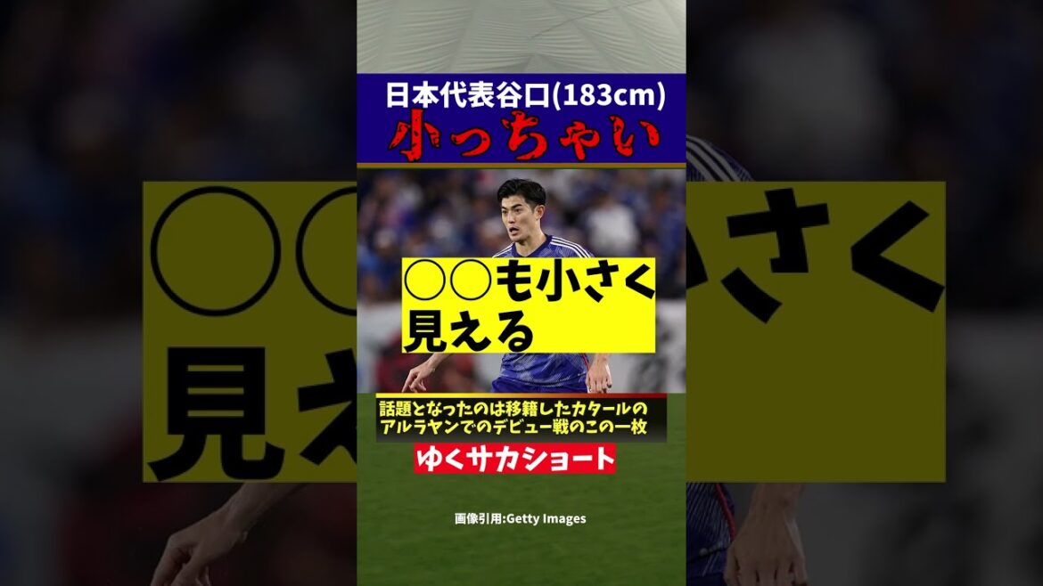 [Japan National Soccer Team]Shogo Taniguchi (183cm) is a topic of discussion w[slow commentary]#shorts