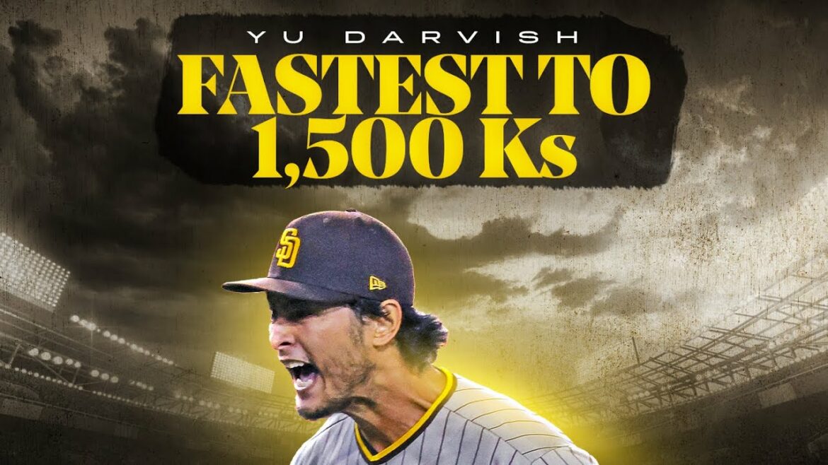 Yu Darvish with his 1,500 CAREER strikeout!! He’s the fastest to ever do it!!