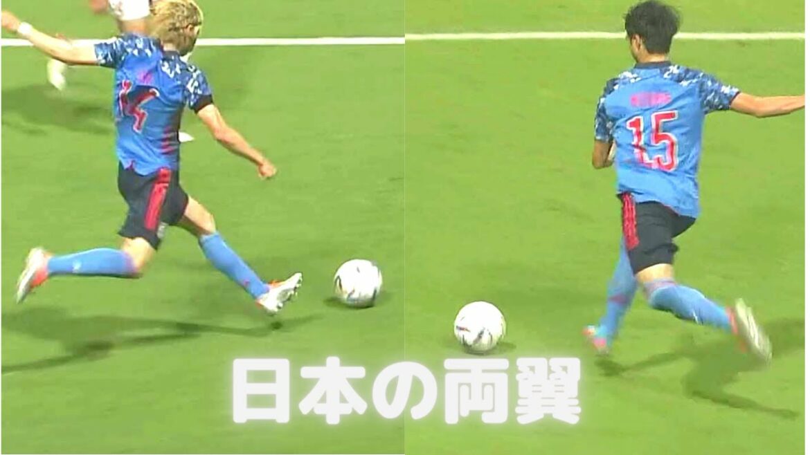 Japan representative dribbling man #Kaoru Mitoma #Junya Ito