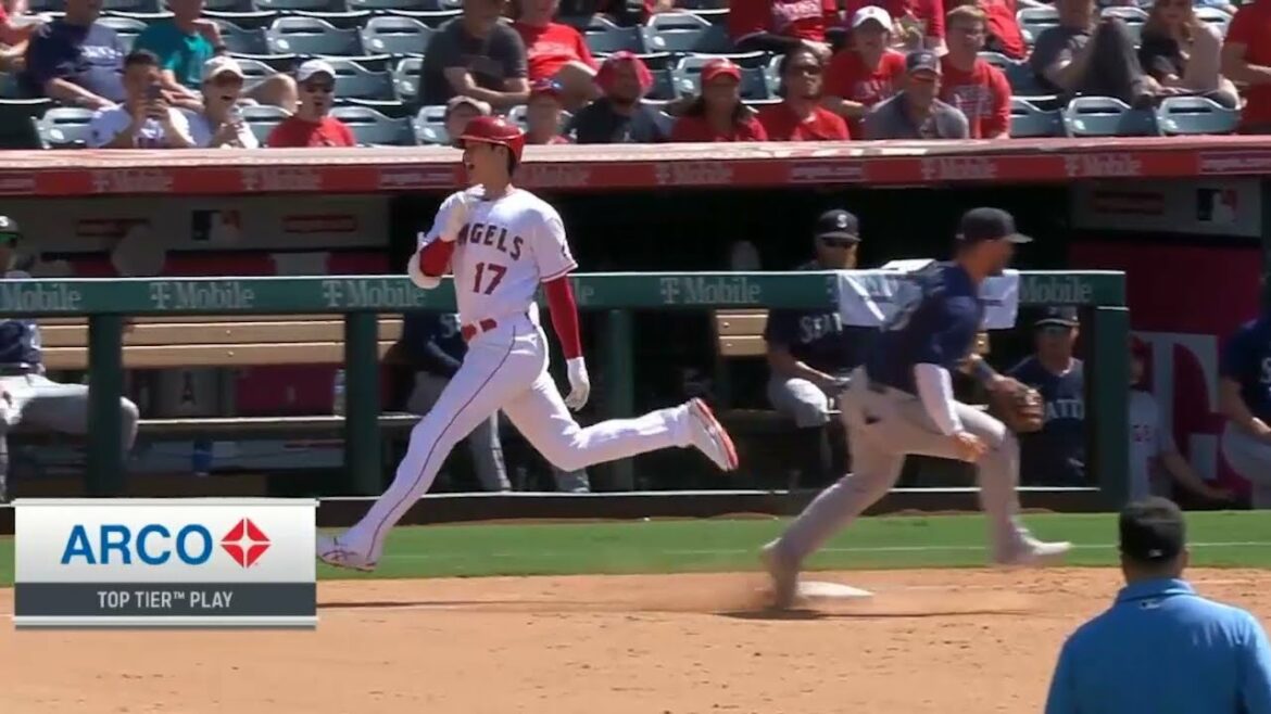 Shohei Ohtani Somehow Beats Out A Ground Ball To First Base | Angels vs. Mariners (July 18, 2021) Shohei Ohtani Somehow Beats Out A Ground Ball To First Base | Angels vs. Mariners (July 18, 2021)