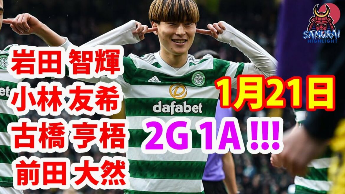 January 21 Kyogo Furuhashi reaches 20 goals in official matches this season!  2 goals and 1 assist[Kyogo Furuhashi, Tomoki Iwata, Daizen Maeda, Yuki Kobayashi highlights]