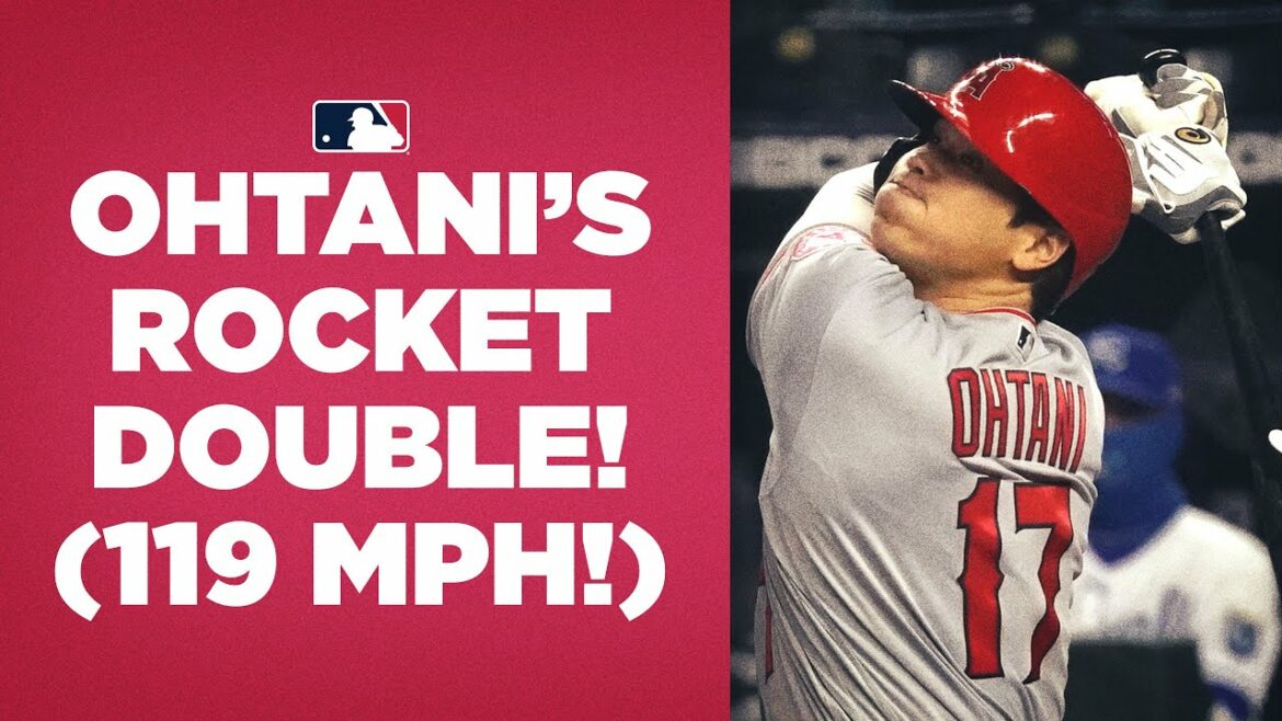 Shohei Ohtani LAUNCHES hardest hit ball of MLB season (119 mph) for a double!!