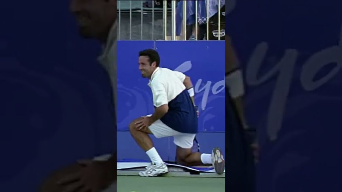 This is why you don’t lean on the advertising boards…