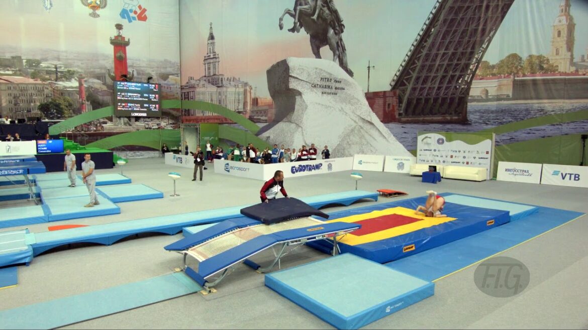 SCHMIDT Daniel (GER) - 2018 Trampoline Worlds, St. Petersburg (RUS) - Qualification Double Mini R2