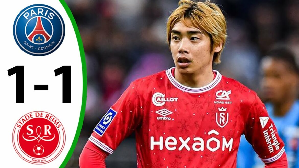 Paris SG vs Reims 1-1 Junya Ito Face off against Messi in France 2023 HD