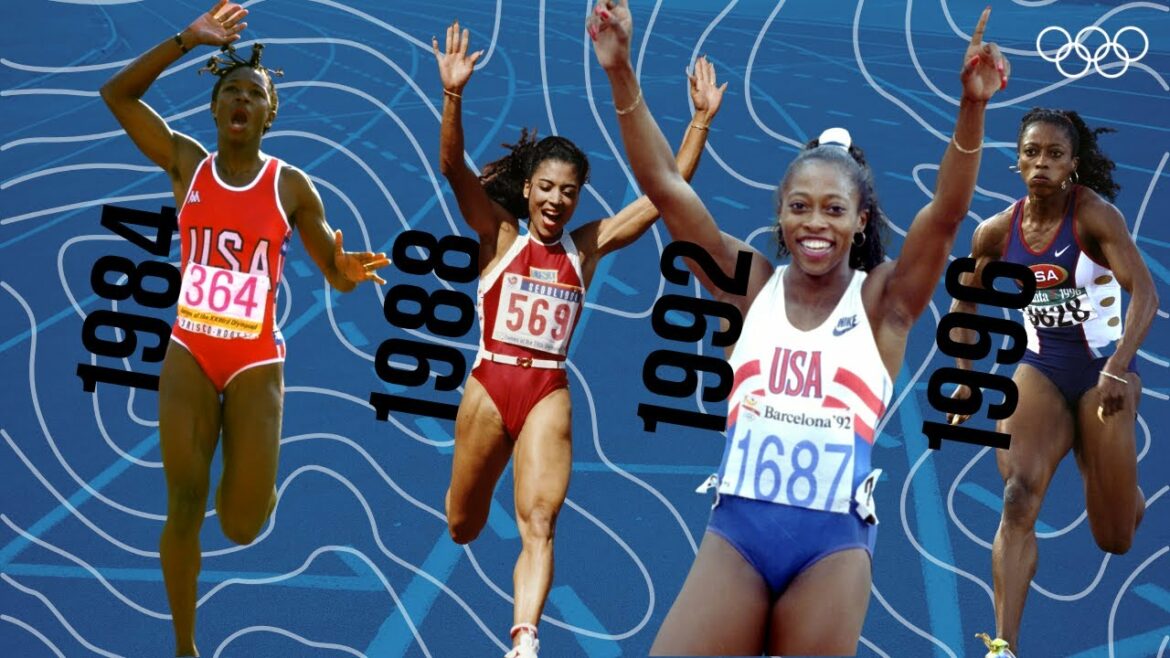 🤯 Team USA win women's 100m gold four times in a row! 🥇🥇🥇🥇
