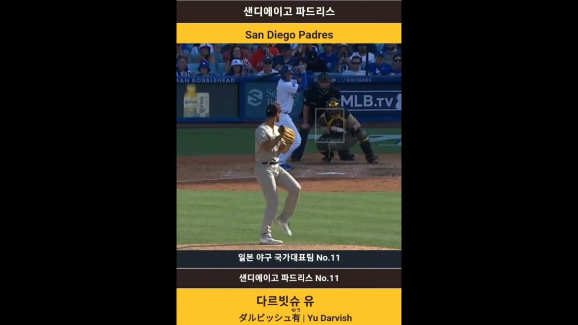 2023 WBC Japan national team pitcher "Yu Darvish" splitter. (Split finger fastball)