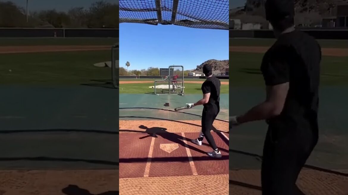 latest!  2023 Shohei Ohtani uses a Chandler bat for "explosive batting practice" outdoorsShohei OhtaniShohei Ohtani#shorts