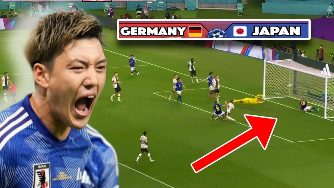 Ritsu Doan scored his first goal against Germany. Germany v Japan 1-2.