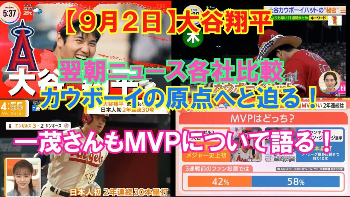 [September 2]Shohei Otani Comparison of morning news companies on the day after the game