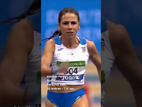Beautiful woman sprinter 60m woman record 🇪🇸 #shorts Beautiful woman sprinter 60m woman record 🇪🇸 #shorts