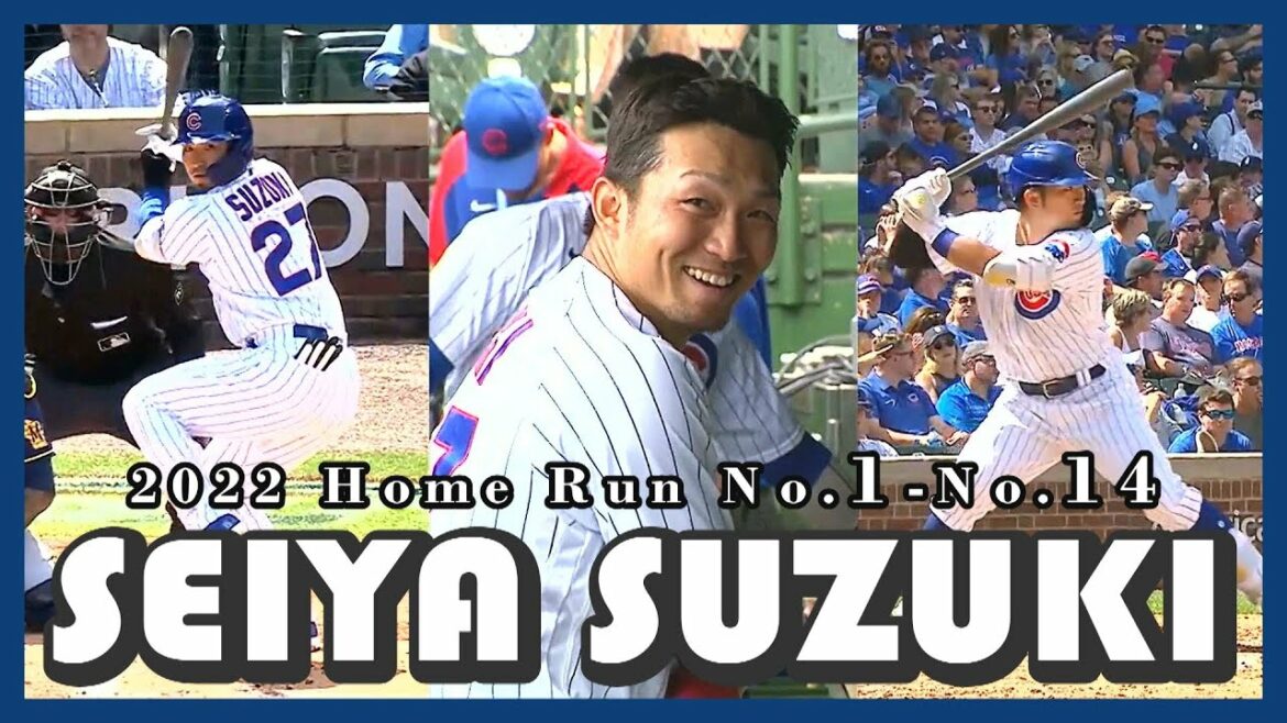 [Cubs Seiya Suzuki]2022 home run batting ball No.1-No.14_Seiya Suzuki_2022 Home Run No.1-No.14