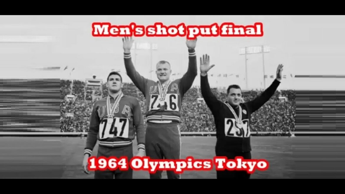 Men's shot put final 1964 Olympics Tokyo.