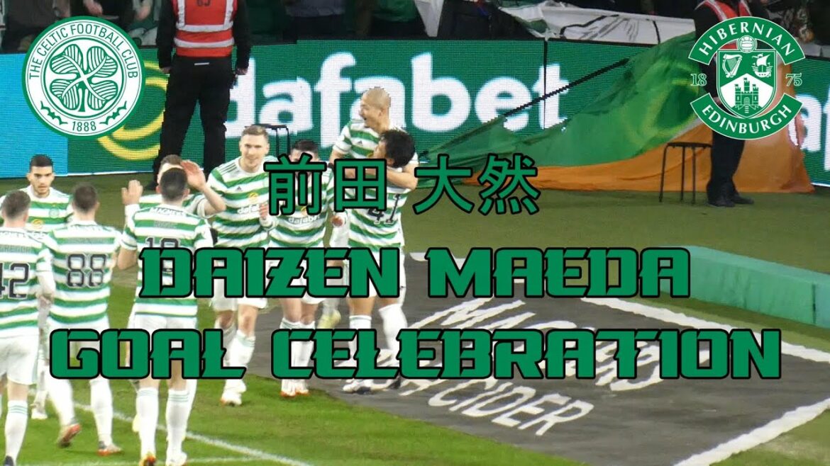 Celtic 2 - Hibs 0 - Daizen Maeda Daizen Maeda - Ecstatic Debut Goal Celebration - 17 January 2022