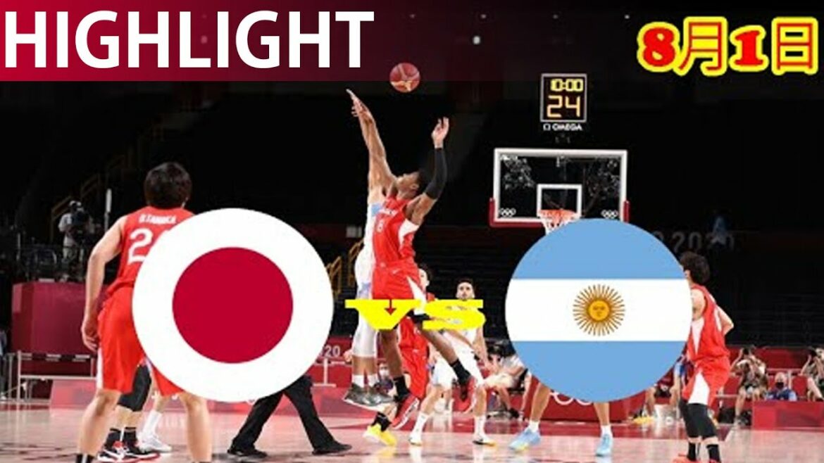 August 1 Highlight Japan National Team vs Argentina National Team Tokyo Olympic Basketball Men's Qualifying Round C