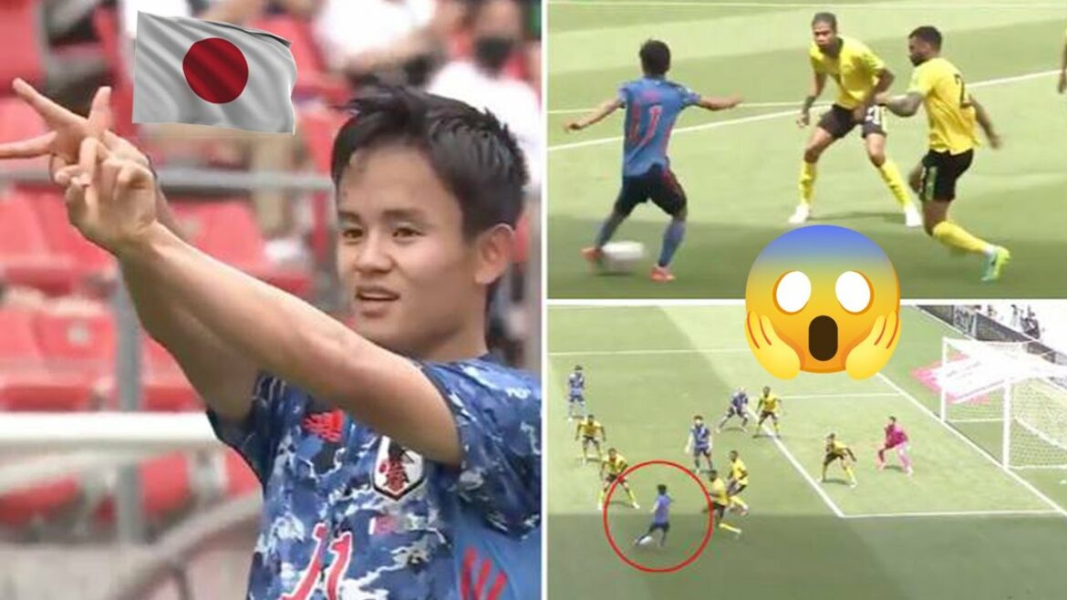 Japan's Takefusa KUBO Scores Freak 'Quadruple Nutmeg' Goal Against Jamaica