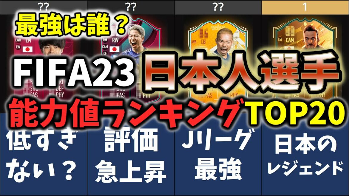 Too underrated!  ?  FIFA23 Japanese player ability ranking TOP20