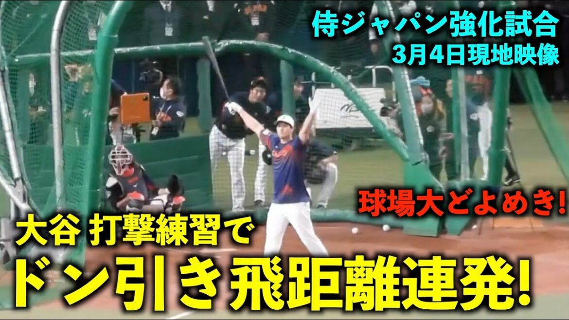 [Samurai Japan warm-up game]Breaking news! It's really flying! Shohei Otani The stadium roars with the home runs that hit the distance! WBC2023 Nagoya[Local video]Bantelin Dome March 4