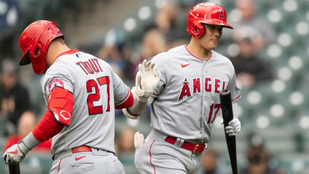 Mike Trout reacts to Shohei Ohtani's homers for Team Japan in World Baseball Classic exhibition game