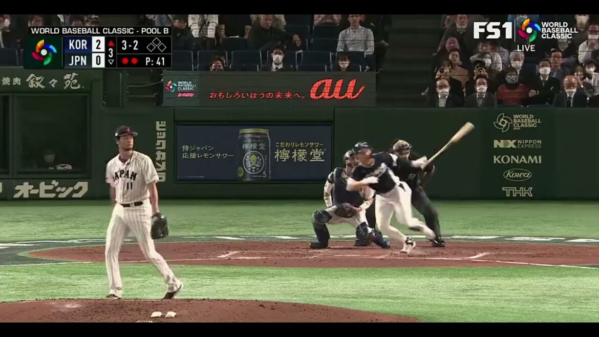Yu Darvish vs. Ha-Seong Kim in the World Baseball Classic | 2nd AB March 10, 2023 | Japan vs Korea