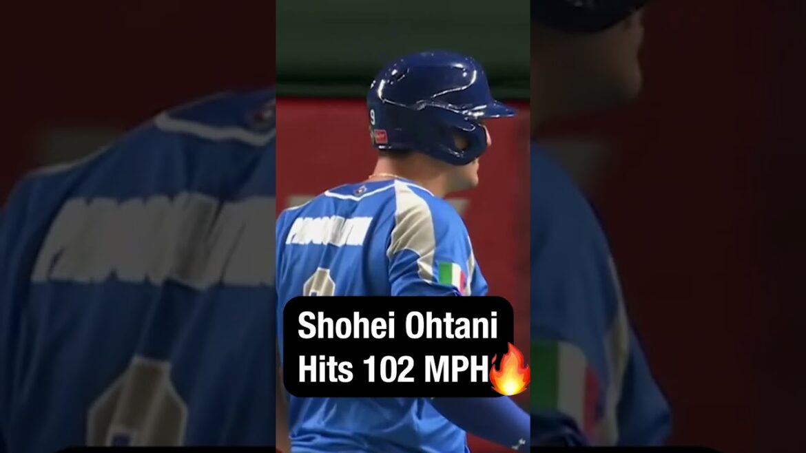 Shohei Ohtani hits 102 MPH!  🔥🔥🔥 #shorts #WBC #Japan #ShoheiOhtani