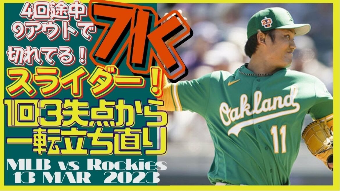 March 13[Cliff #Shintaro Fujinami]Will it be the opening rotation?  7 strikeouts! But the first time collapsed, 4 runs!