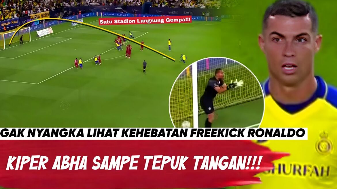 AGAINST GOALKEEPER UNTIL APPLAUSE 😱 Goalkeeper Abha's reaction to see his goal broken by Ronaldo via Freekick