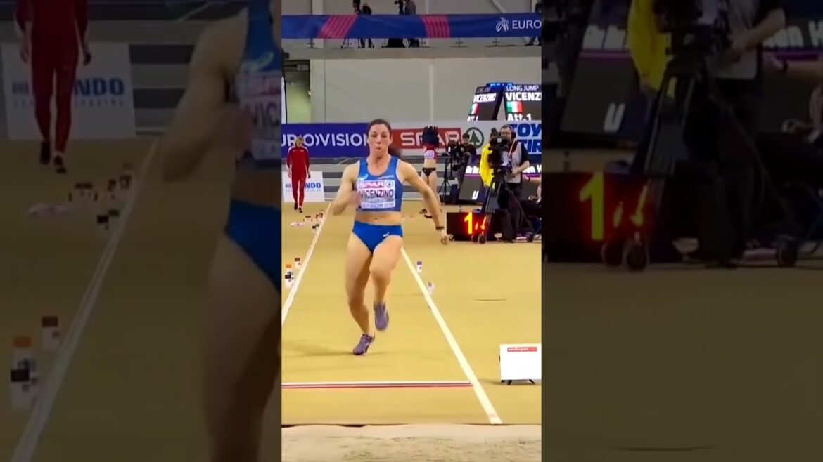 😱🔥Most beautiful Tania Vicenzino women😱 Long jump #adventure #athletic #olympic #shorts