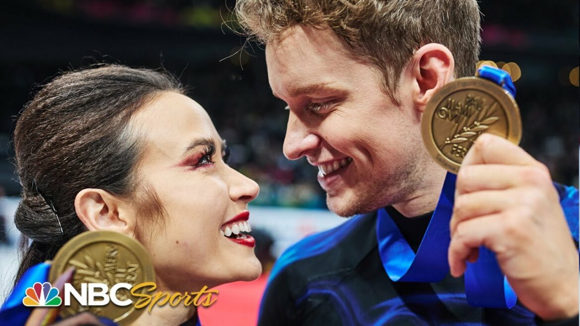 Chock and Bates deliver historic World Title with ice dance gold medal performance | NBC Sports