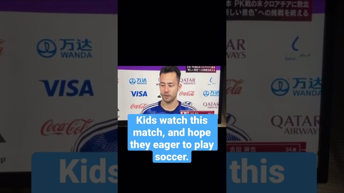Maya Yoshida sad interview after PK miss lose to Croatia Maya Yoshida "Let's leave the best 8 of the World Cup to the next generation" Touching interview