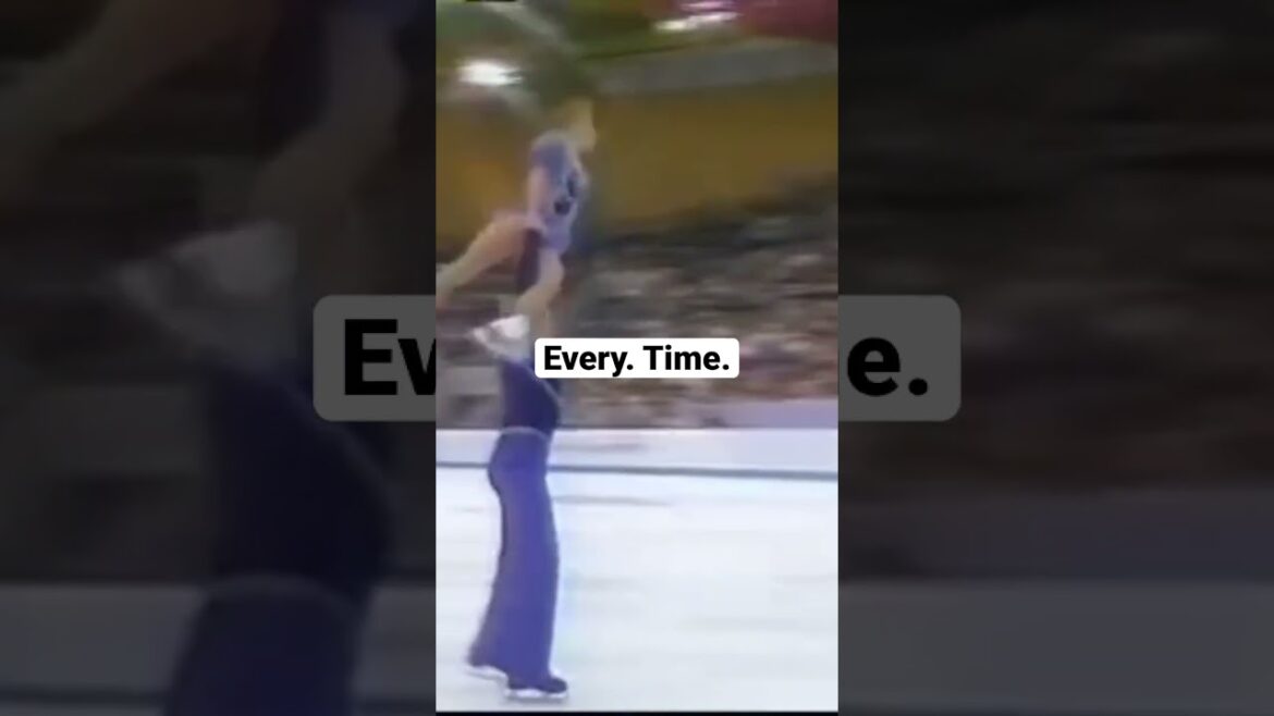 Don’t try it at home! Scott Hamilton’s favorite lift. (Meno and Sand) #figureskating