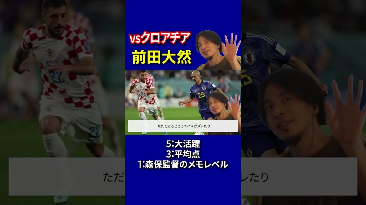 [Japan National Football Team]Japan vs Croatia Scoring Daizen Maeda[Hiroyuki and the World Cup]#Shorts