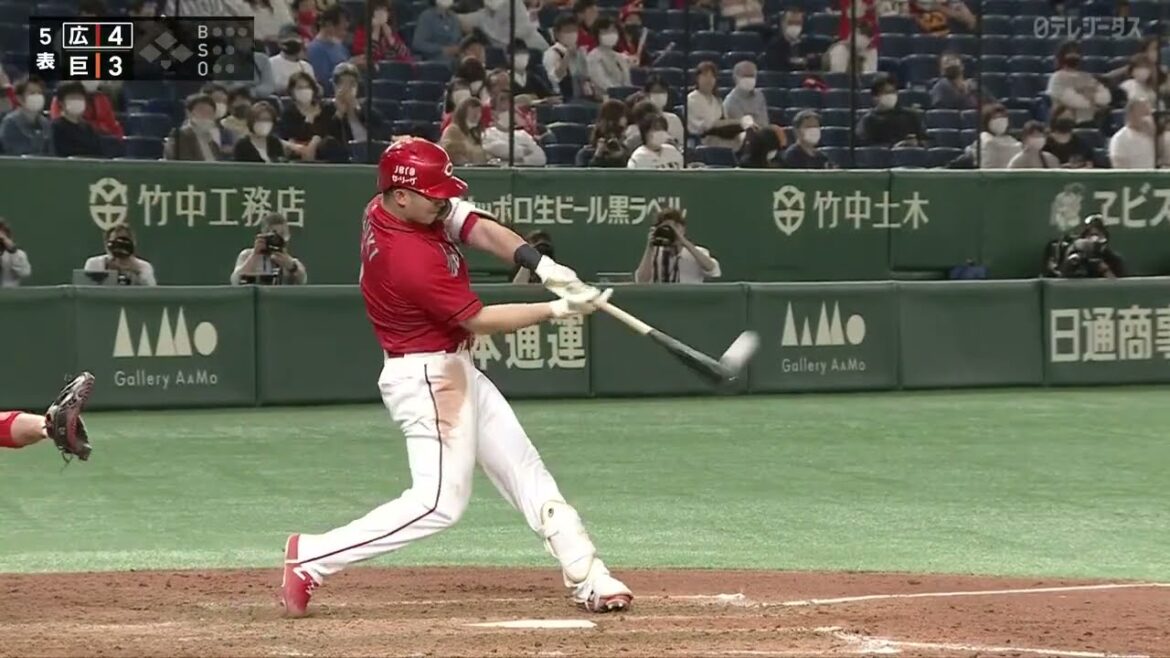 [Total 150th HR]Hiroshima Suzuki hits 150th total home run!  2 games in a row come from behind 2 runs[Giants x Hiroshima]