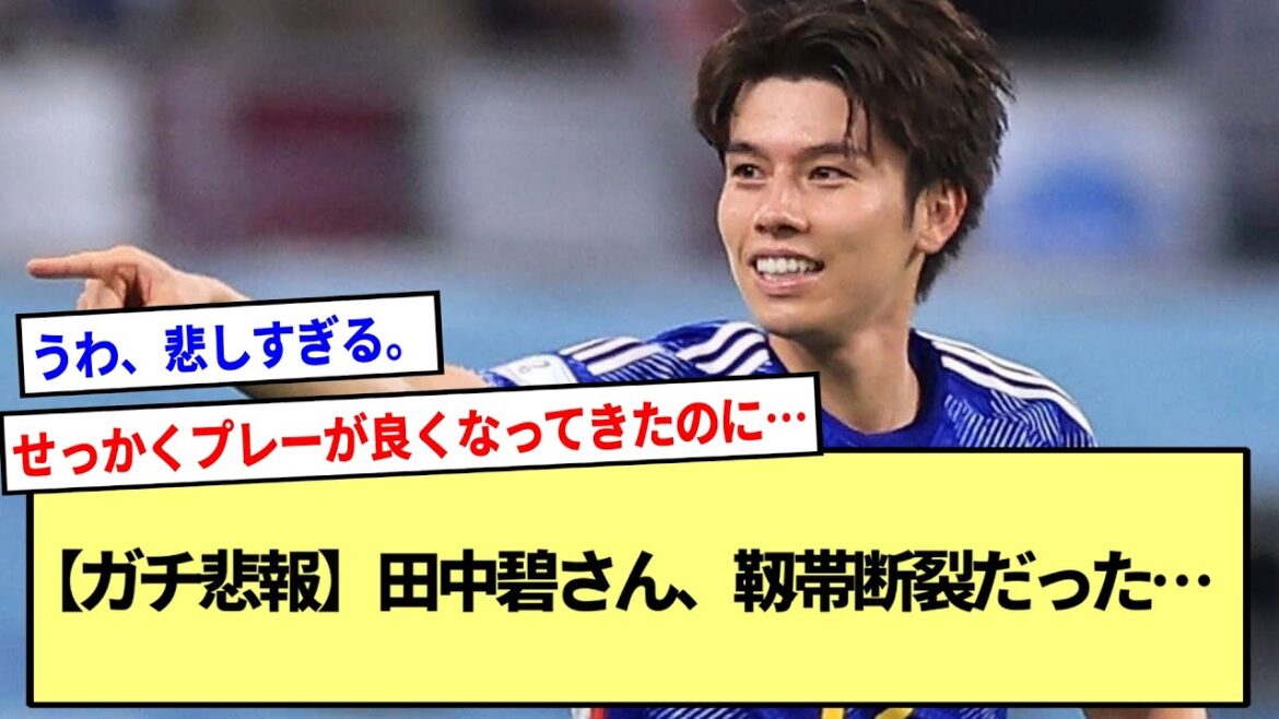 [Gachi sad news]Aoi Tanaka, who was injured during the game, had a ligament tear... *2ch reaction summary*