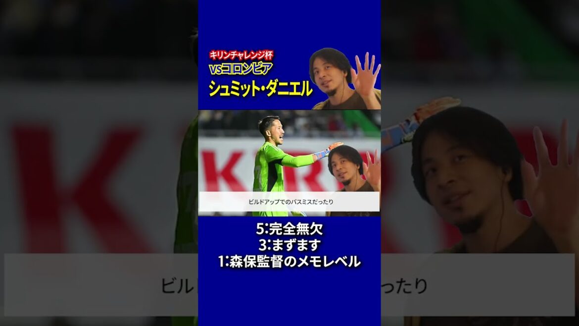 [Japan National Team Scoring]Japan vs Colombia Scoring Schmidt Daniel[Hiroyuki and Japan National Team Study]#Shorts