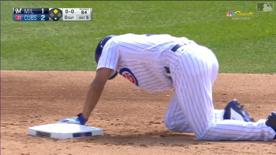 Yu Darvish Doubles, Stumbles Around Second