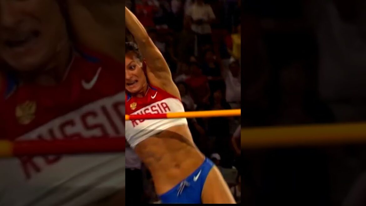 😱🔥Most Beautiful Yelena Isinbaeva women😱 pole vault #athletic #olympic #adventure #shorts #viral