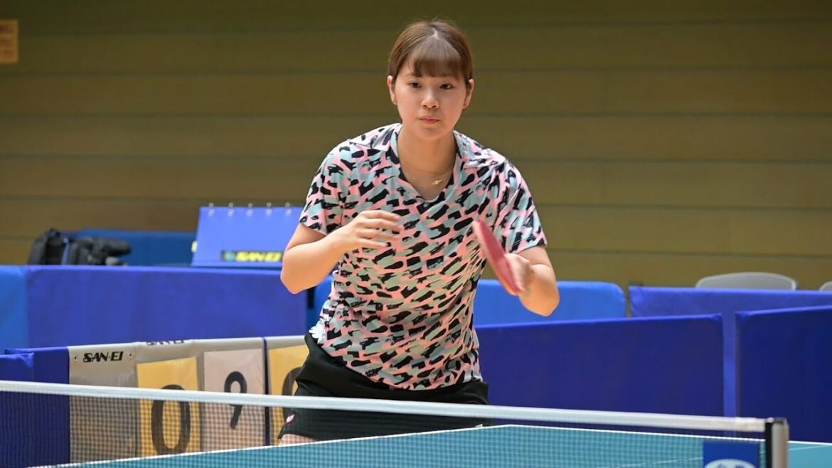 Miyu Nagasaki practices at the venue the day before |