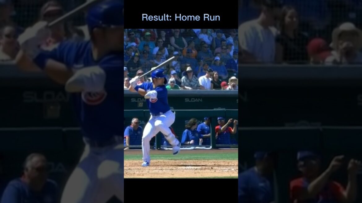 Seiya Suzuki Slow Motion Swing Chicago Cubs #shorts