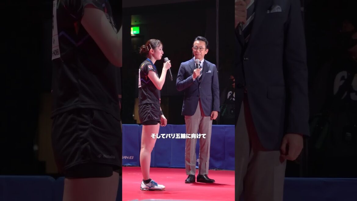 [Table tennis]Hina Hayata wins! Running alone in the Paris Olympics selection race | Table tennis 4th Paris Olympics Japan representative selection meeting #Shorts