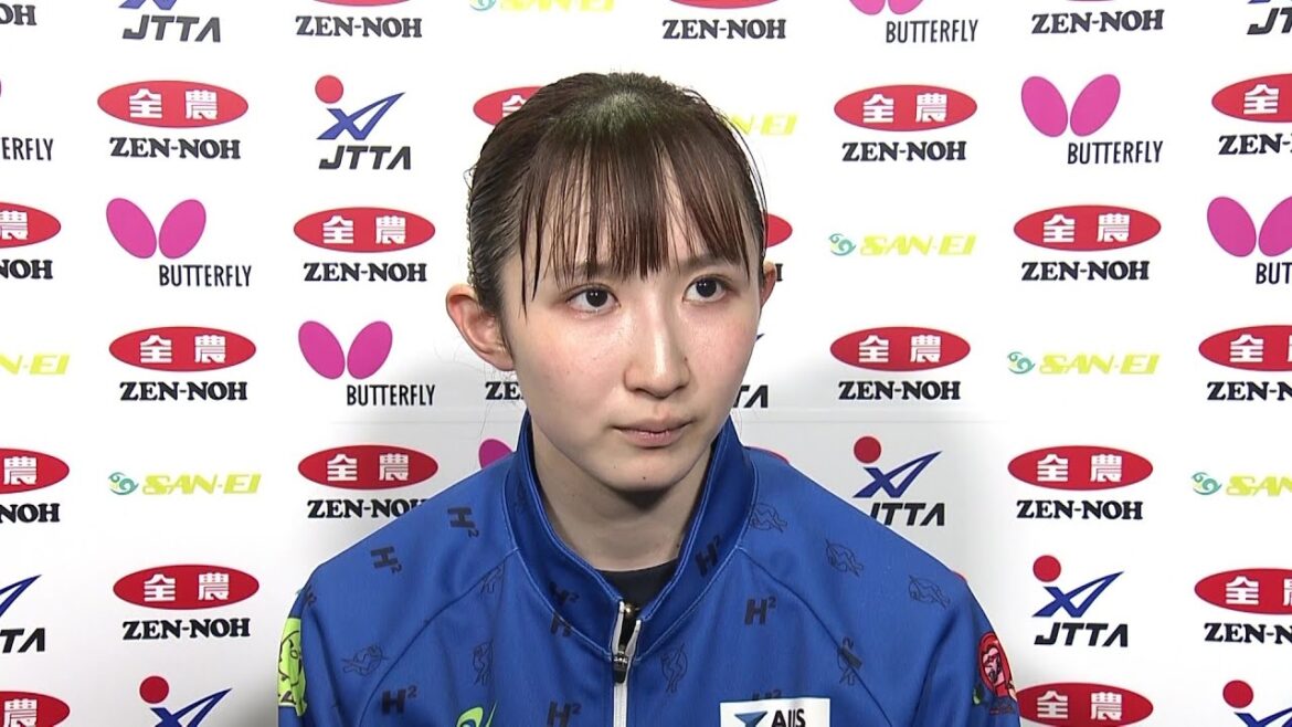 Champion Hayata Hina ``If I let go of the points, I will be able to strengthen without participating in the selection meeting at the end.'' Post-match interview | Table tennis 4th Paris Olympics Japan representative selection meeting