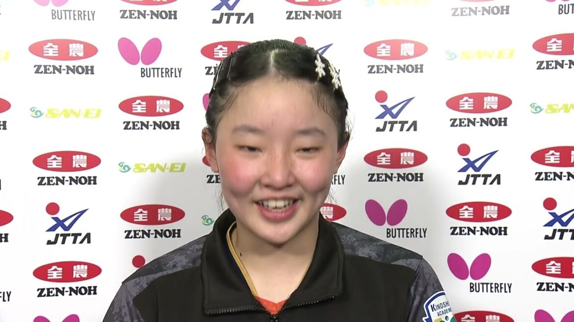 Runner-up Miwa Harimoto: “I have grown so much that I was able to achieve this result. I want to do my best so that I can participate in the Paris Olympics.” Post-match interview |