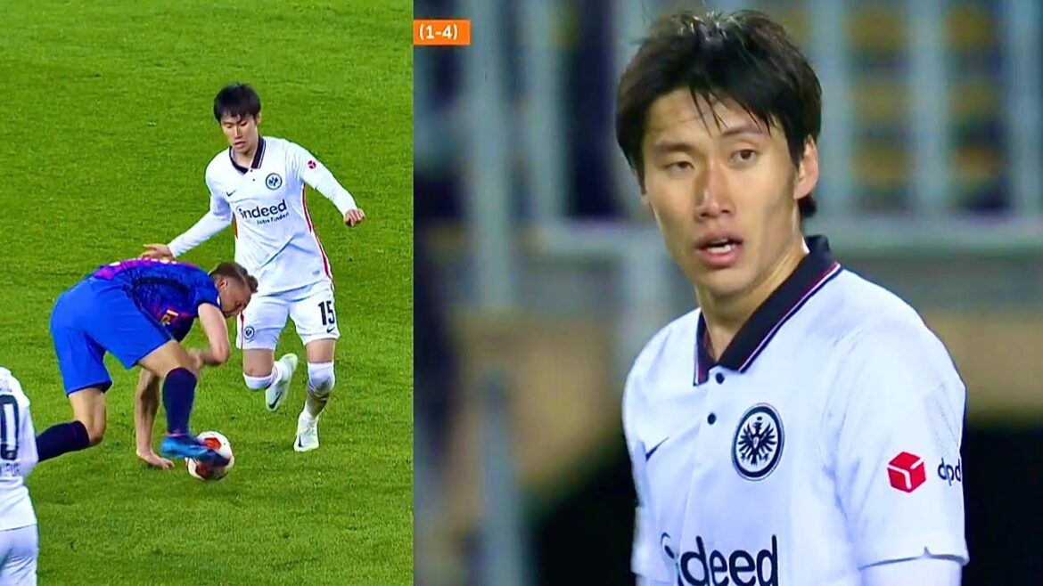 Daichi Kamada vs Barcelona at Camp Nou |  ASSISTS & SKILLS |  MILAN TARGETS 🇯🇵