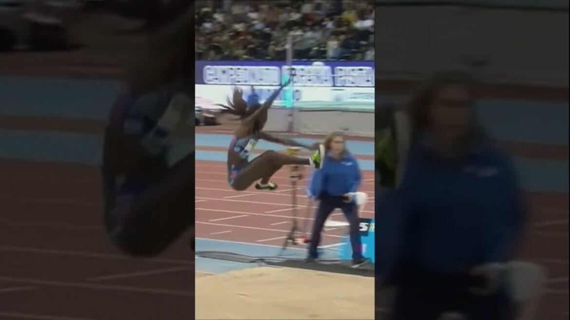 Spanish Indoor Championships 2023 Fatima Diame Long jump #shorts Spanish Indoor Championships 2023 Fatima Diame Long jump #shorts
