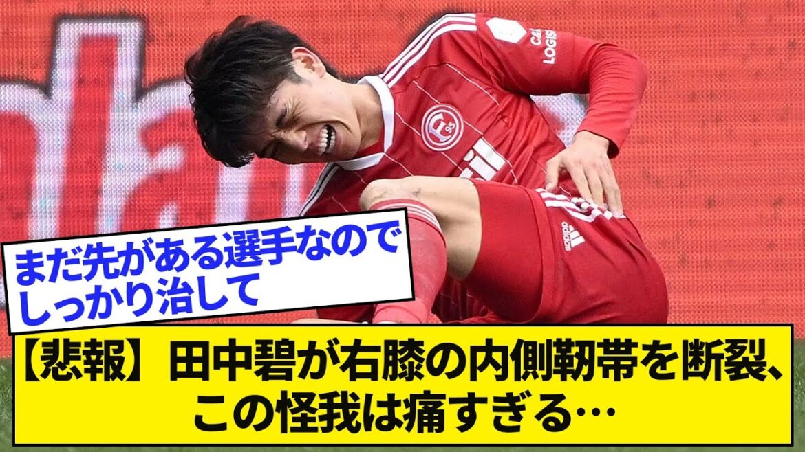 [Sad news]Aoi Tanaka ruptured the medial ligament of his right knee, this injury is too painful...